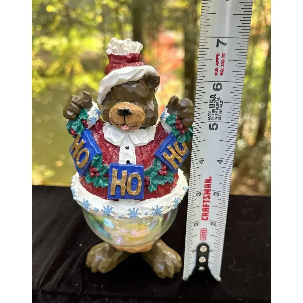 Rare Dillards Home Vintage 1990s Black Bear W/ Glass Ball Body -S64